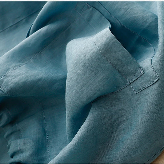 Blusa Capuz de algodão e linho