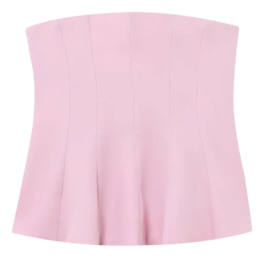 Blusa sem alças Peplum