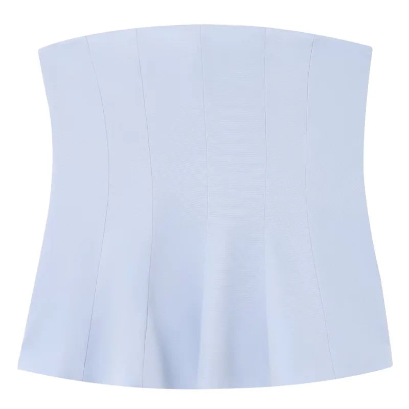 Blusa sem alças Peplum